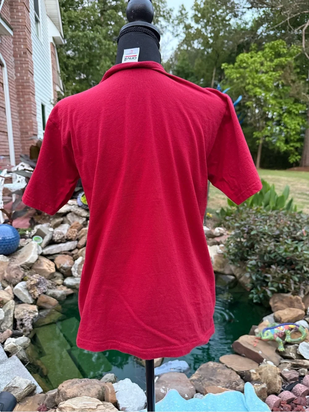 Anvil Youth Red Crewneck Tee with Bold Neck Label. University of Alabama. - Picture 2 of 3